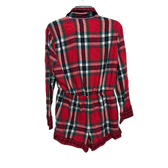 Victoria's Secret Onesie Pajama Romper Plaid M - Picture 3 of 5